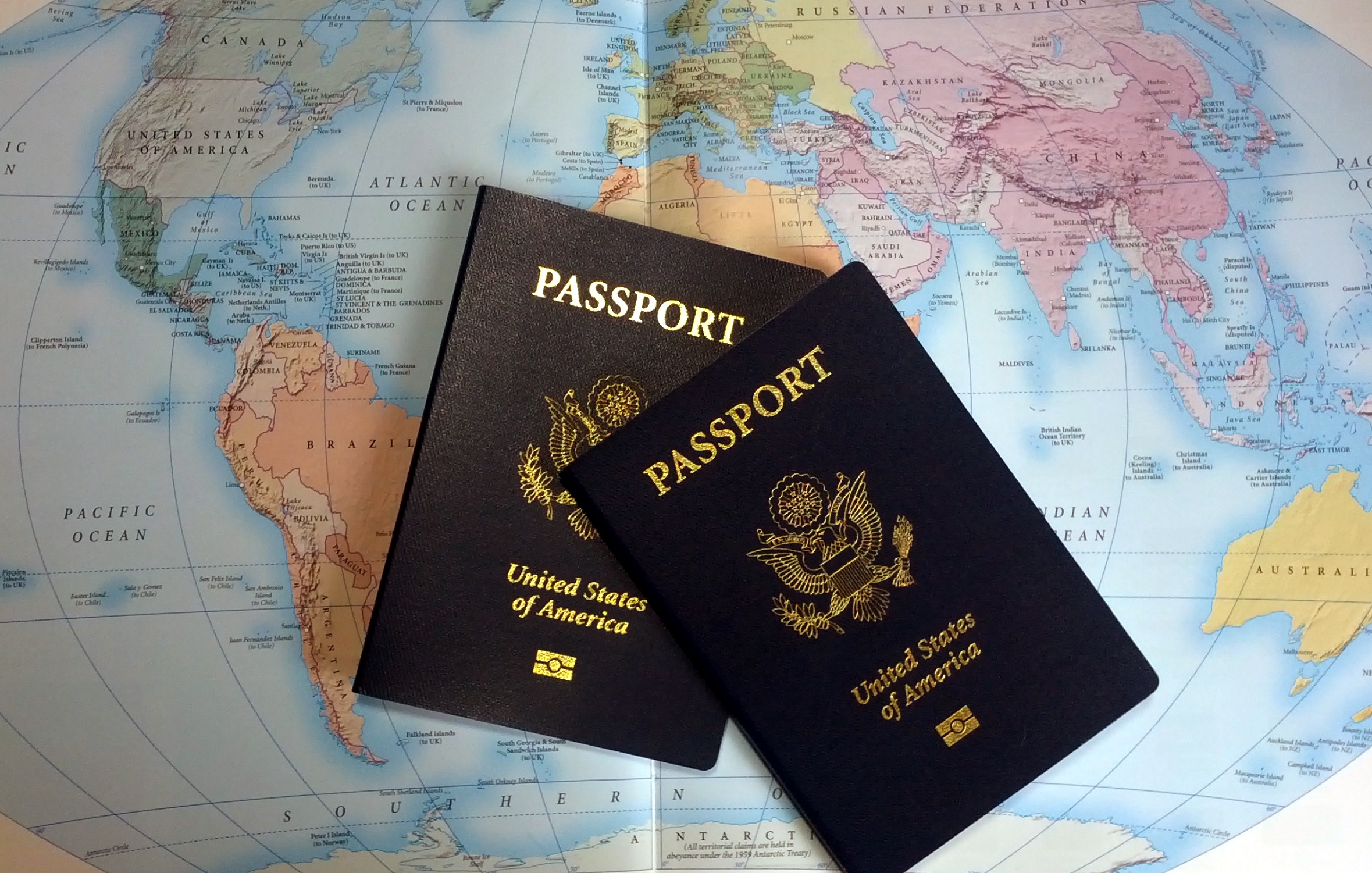 Passport with Map